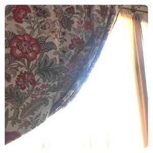 Blackout Floral Cotton curtains! Set of 2